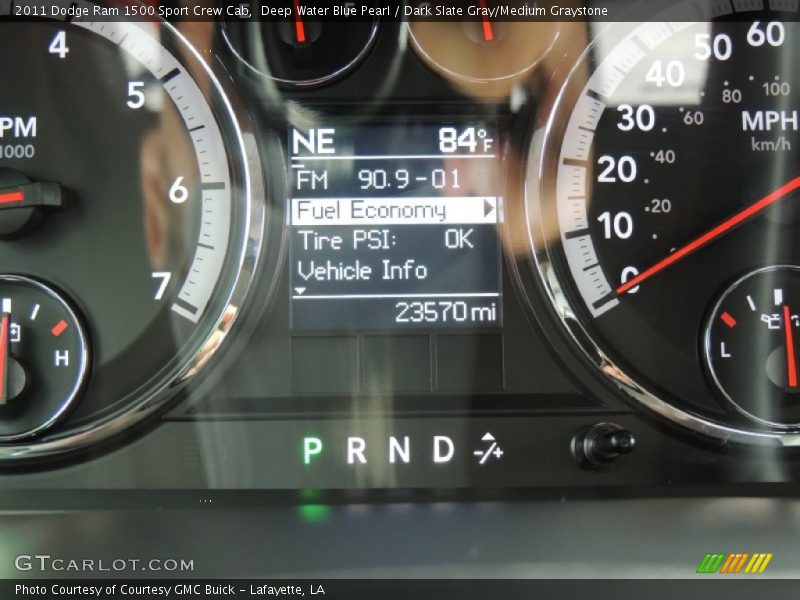 Deep Water Blue Pearl / Dark Slate Gray/Medium Graystone 2011 Dodge Ram 1500 Sport Crew Cab