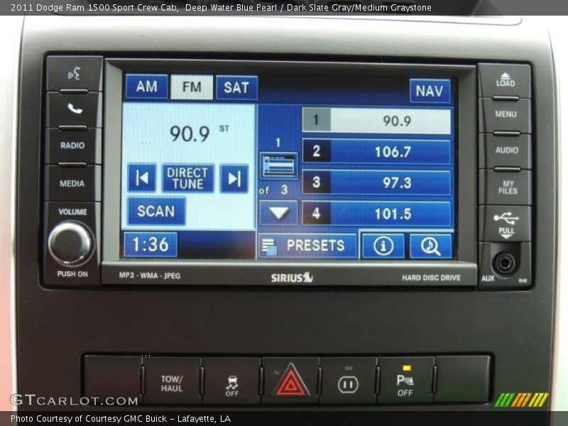 Deep Water Blue Pearl / Dark Slate Gray/Medium Graystone 2011 Dodge Ram 1500 Sport Crew Cab