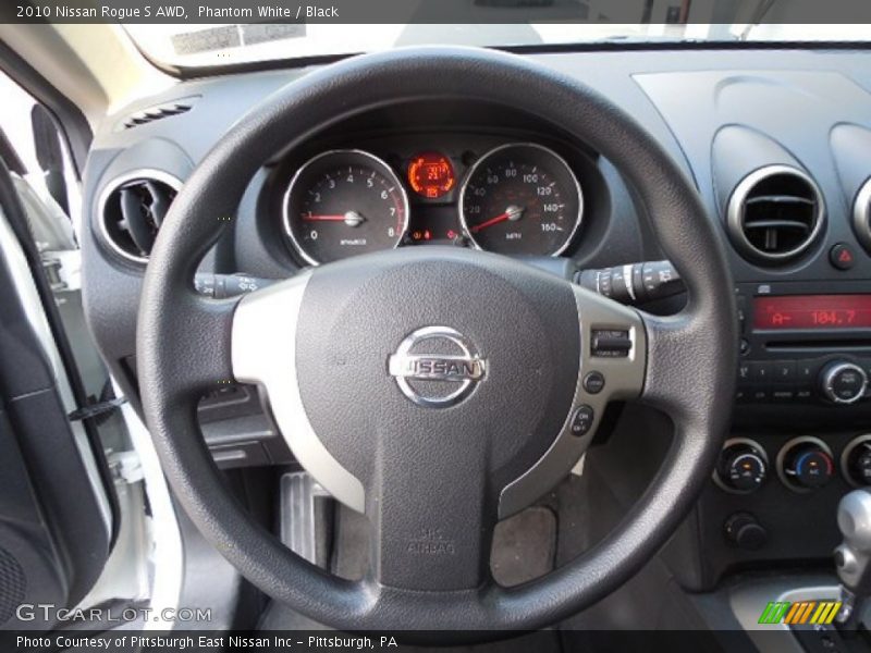 Phantom White / Black 2010 Nissan Rogue S AWD