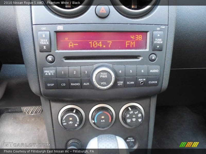 Phantom White / Black 2010 Nissan Rogue S AWD