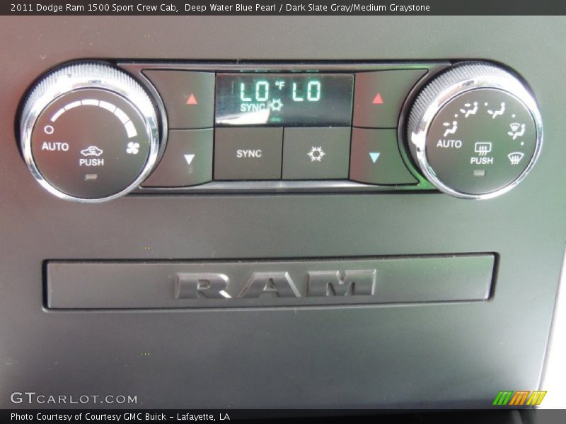 Deep Water Blue Pearl / Dark Slate Gray/Medium Graystone 2011 Dodge Ram 1500 Sport Crew Cab