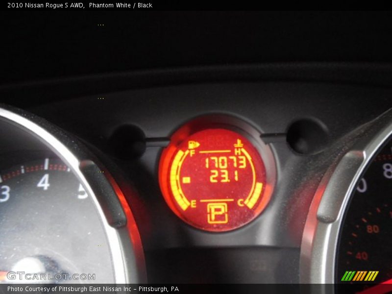 Phantom White / Black 2010 Nissan Rogue S AWD