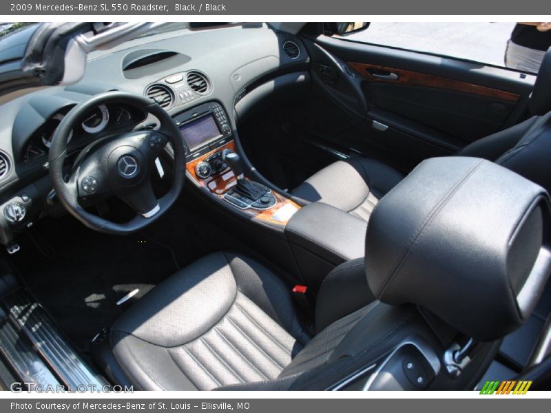 Black / Black 2009 Mercedes-Benz SL 550 Roadster