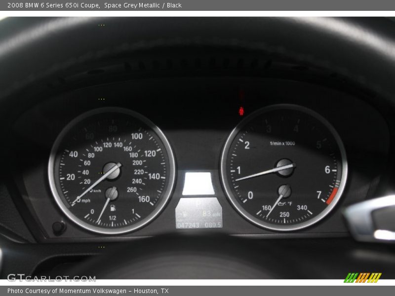 Space Grey Metallic / Black 2008 BMW 6 Series 650i Coupe