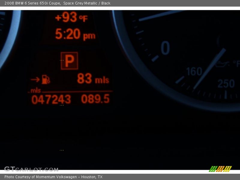 Space Grey Metallic / Black 2008 BMW 6 Series 650i Coupe