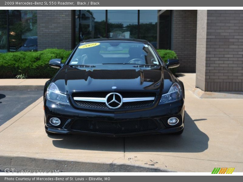 Black / Black 2009 Mercedes-Benz SL 550 Roadster