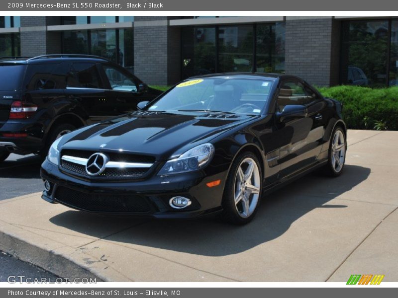 Black / Black 2009 Mercedes-Benz SL 550 Roadster