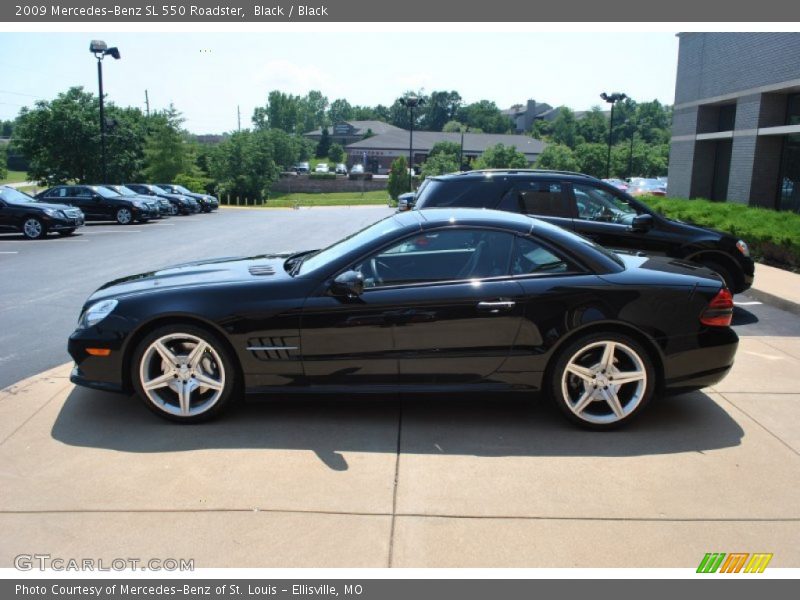 Black / Black 2009 Mercedes-Benz SL 550 Roadster