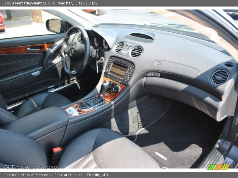 Black / Black 2009 Mercedes-Benz SL 550 Roadster
