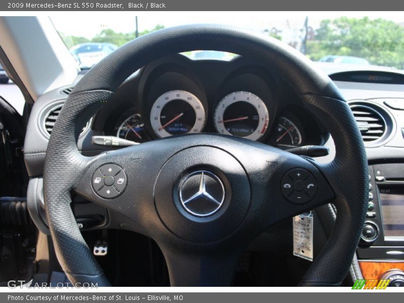 Black / Black 2009 Mercedes-Benz SL 550 Roadster
