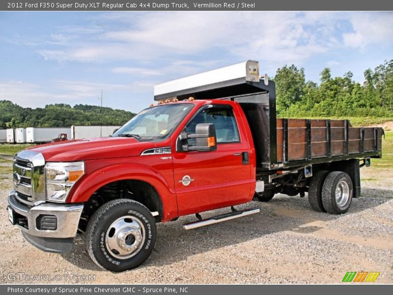  2012 F350 Super Duty XLT Regular Cab 4x4 Dump Truck Vermillion Red
