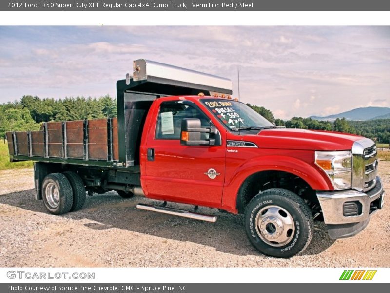 Vermillion Red / Steel 2012 Ford F350 Super Duty XLT Regular Cab 4x4 Dump Truck
