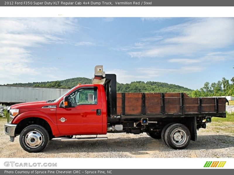  2012 F350 Super Duty XLT Regular Cab 4x4 Dump Truck Vermillion Red