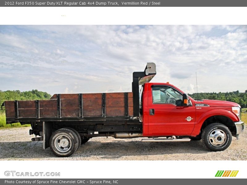 Vermillion Red / Steel 2012 Ford F350 Super Duty XLT Regular Cab 4x4 Dump Truck