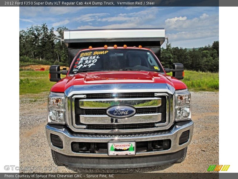 Vermillion Red / Steel 2012 Ford F350 Super Duty XLT Regular Cab 4x4 Dump Truck