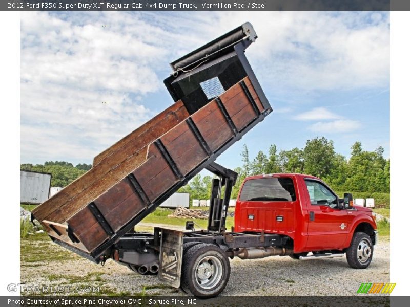 Vermillion Red / Steel 2012 Ford F350 Super Duty XLT Regular Cab 4x4 Dump Truck