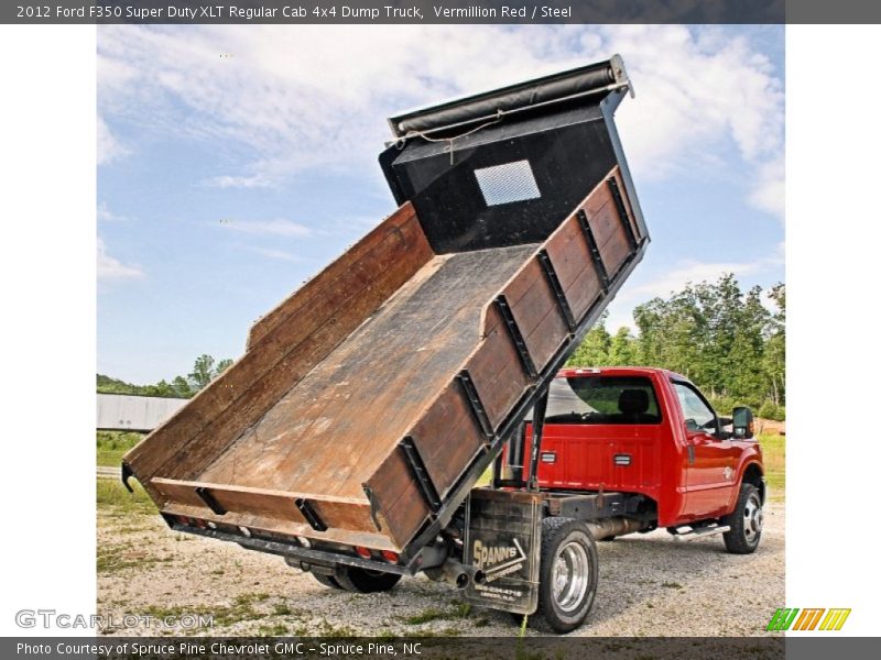 Vermillion Red / Steel 2012 Ford F350 Super Duty XLT Regular Cab 4x4 Dump Truck