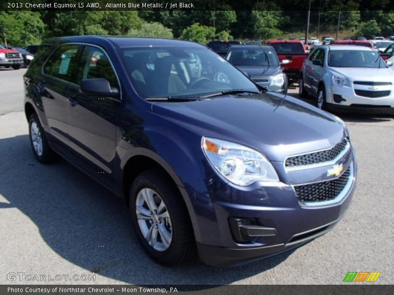 Atlantis Blue Metallic / Jet Black 2013 Chevrolet Equinox LS AWD