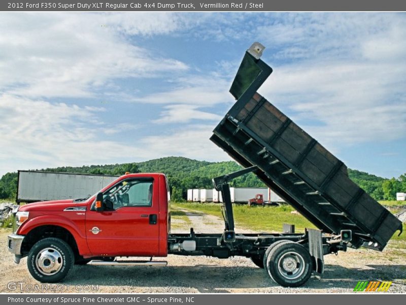  2012 F350 Super Duty XLT Regular Cab 4x4 Dump Truck Vermillion Red