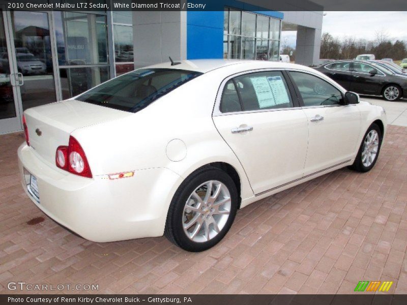 White Diamond Tricoat / Ebony 2010 Chevrolet Malibu LTZ Sedan