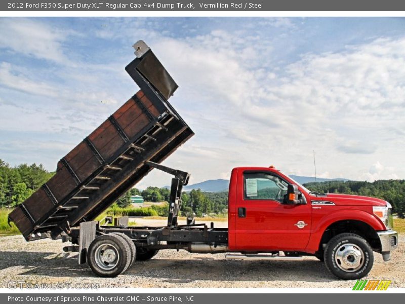 Vermillion Red / Steel 2012 Ford F350 Super Duty XLT Regular Cab 4x4 Dump Truck