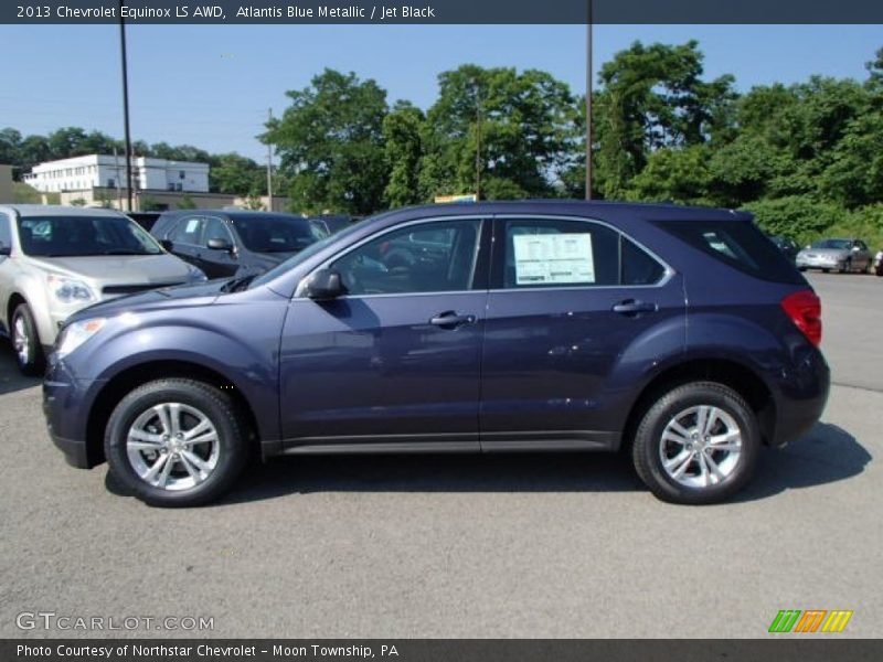 Atlantis Blue Metallic / Jet Black 2013 Chevrolet Equinox LS AWD