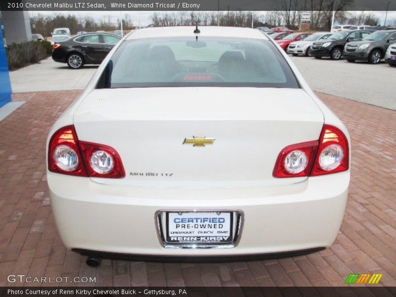 White Diamond Tricoat / Ebony 2010 Chevrolet Malibu LTZ Sedan