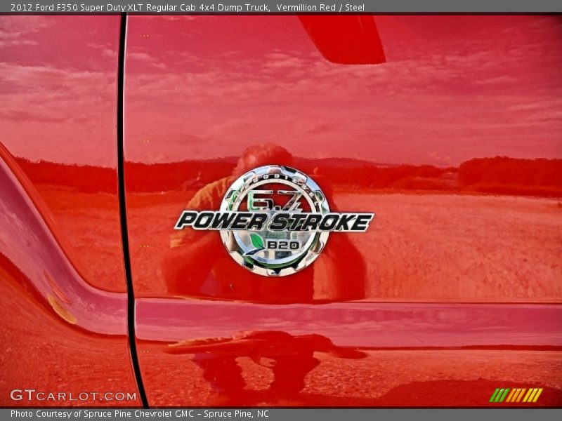 Vermillion Red / Steel 2012 Ford F350 Super Duty XLT Regular Cab 4x4 Dump Truck