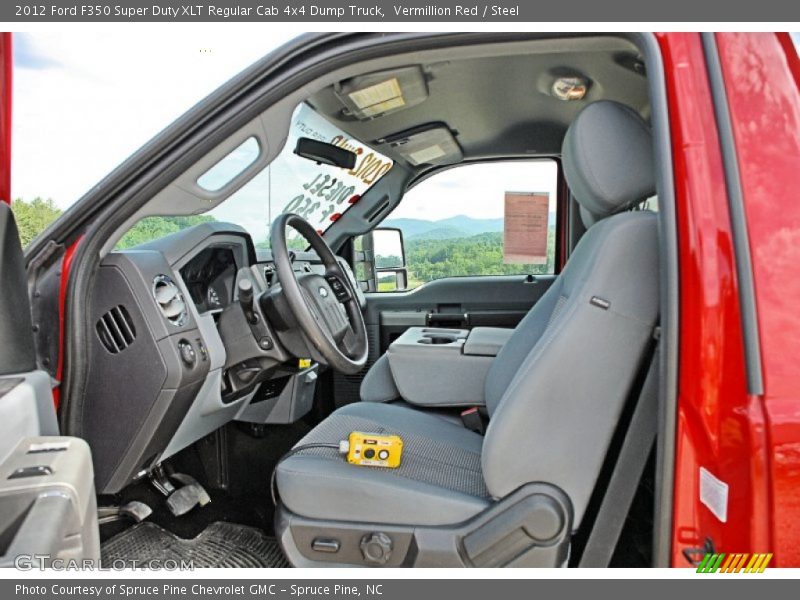 Front Seat of 2012 F350 Super Duty XLT Regular Cab 4x4 Dump Truck