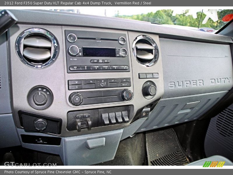 Controls of 2012 F350 Super Duty XLT Regular Cab 4x4 Dump Truck