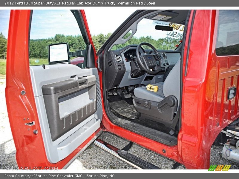 Vermillion Red / Steel 2012 Ford F350 Super Duty XLT Regular Cab 4x4 Dump Truck