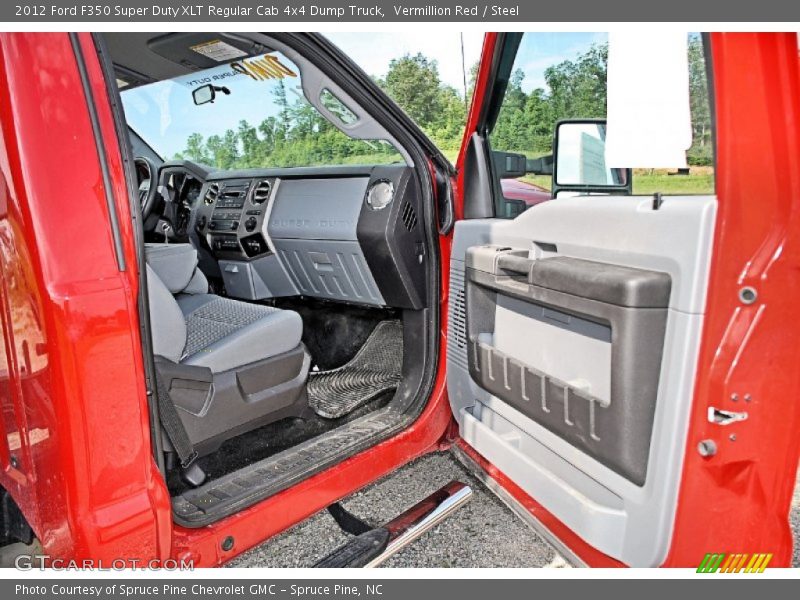 Vermillion Red / Steel 2012 Ford F350 Super Duty XLT Regular Cab 4x4 Dump Truck