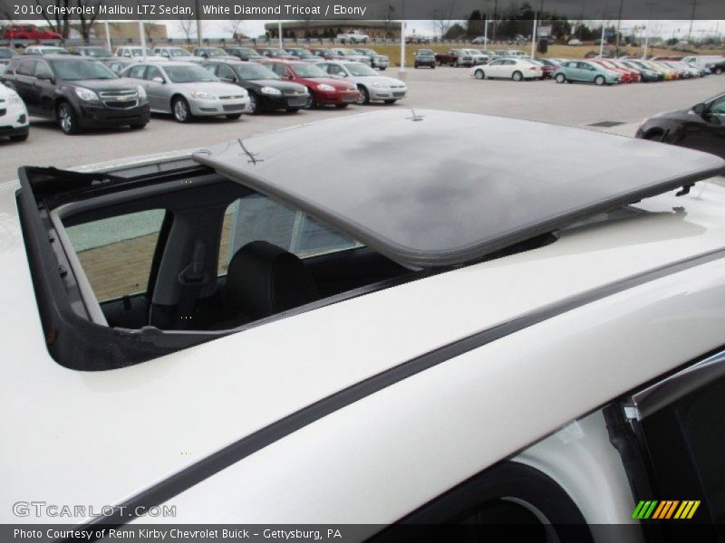 White Diamond Tricoat / Ebony 2010 Chevrolet Malibu LTZ Sedan