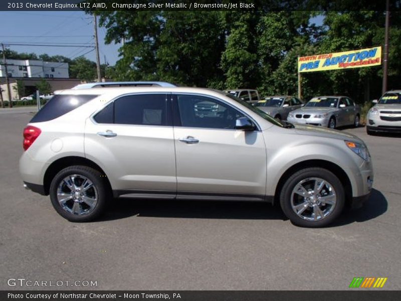 Champagne Silver Metallic / Brownstone/Jet Black 2013 Chevrolet Equinox LTZ AWD