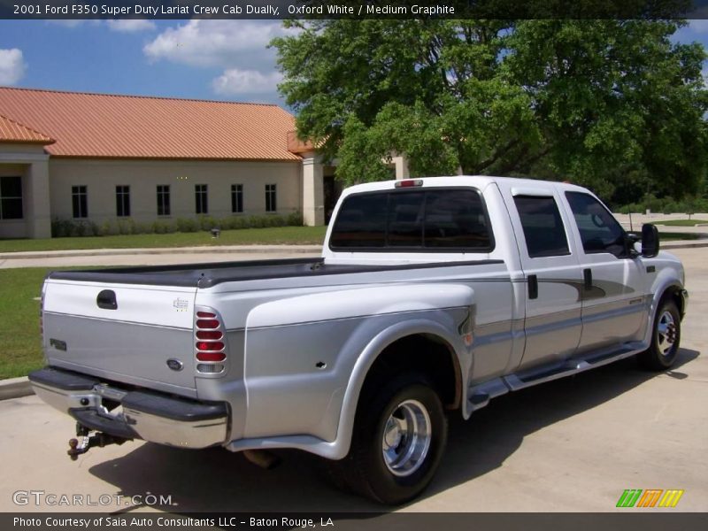 Oxford White / Medium Graphite 2001 Ford F350 Super Duty Lariat Crew Cab Dually