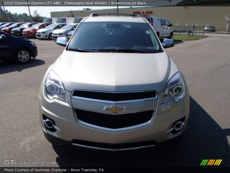 Champagne Silver Metallic / Brownstone/Jet Black 2013 Chevrolet Equinox LTZ AWD