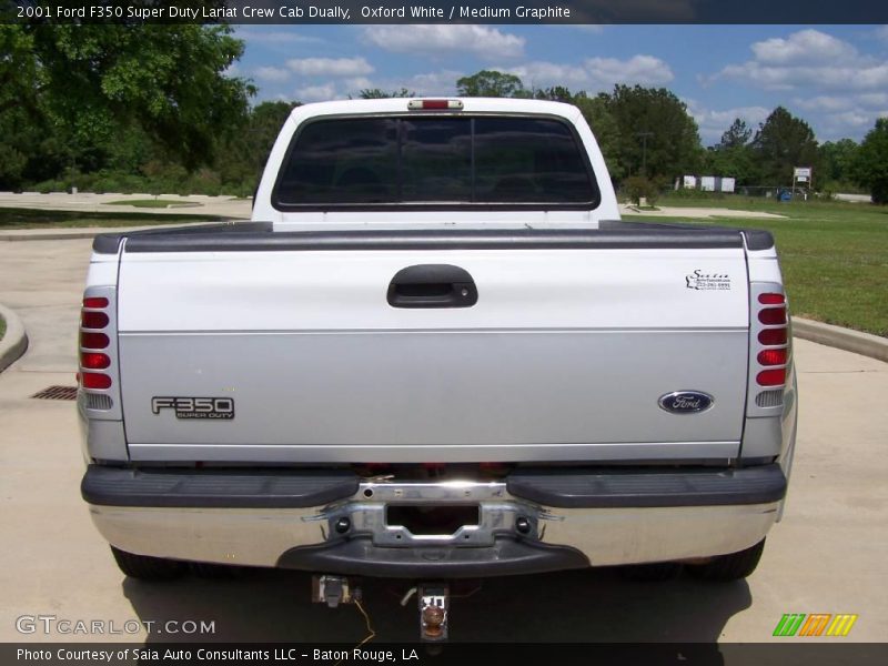 Oxford White / Medium Graphite 2001 Ford F350 Super Duty Lariat Crew Cab Dually
