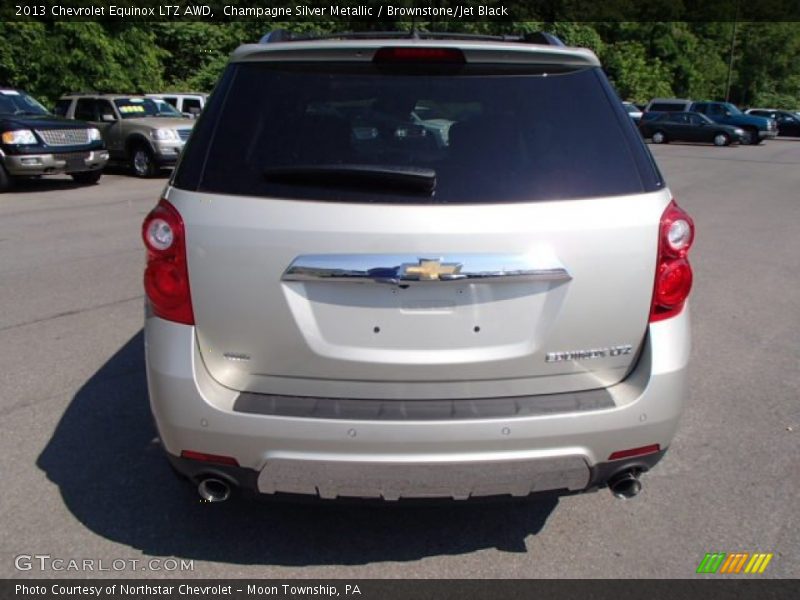 Champagne Silver Metallic / Brownstone/Jet Black 2013 Chevrolet Equinox LTZ AWD