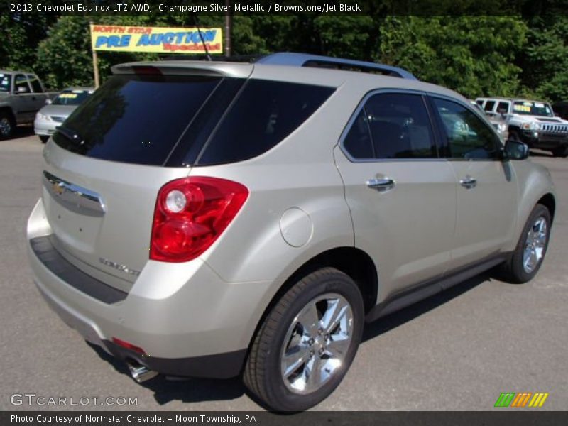 Champagne Silver Metallic / Brownstone/Jet Black 2013 Chevrolet Equinox LTZ AWD