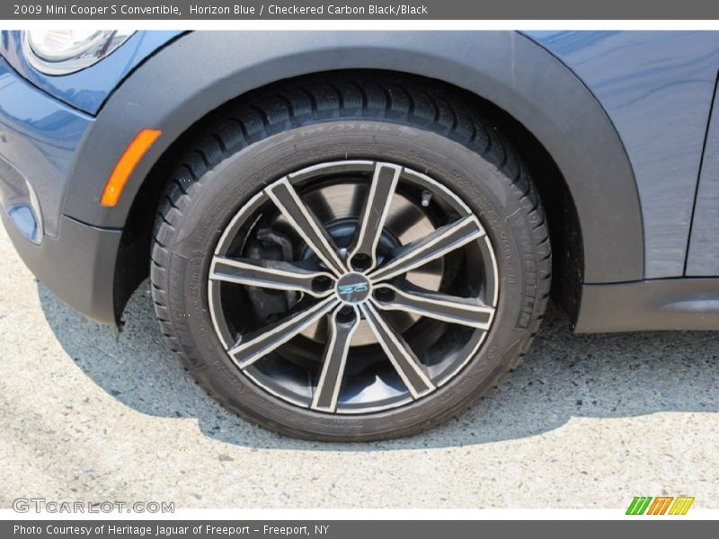 Horizon Blue / Checkered Carbon Black/Black 2009 Mini Cooper S Convertible