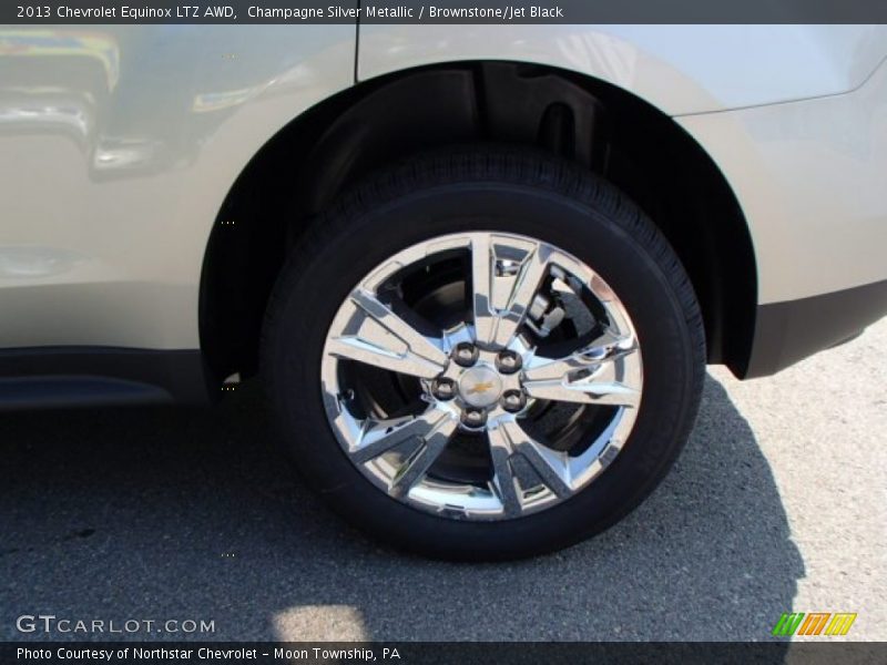 Champagne Silver Metallic / Brownstone/Jet Black 2013 Chevrolet Equinox LTZ AWD