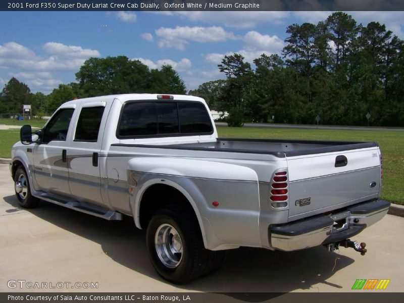 Oxford White / Medium Graphite 2001 Ford F350 Super Duty Lariat Crew Cab Dually
