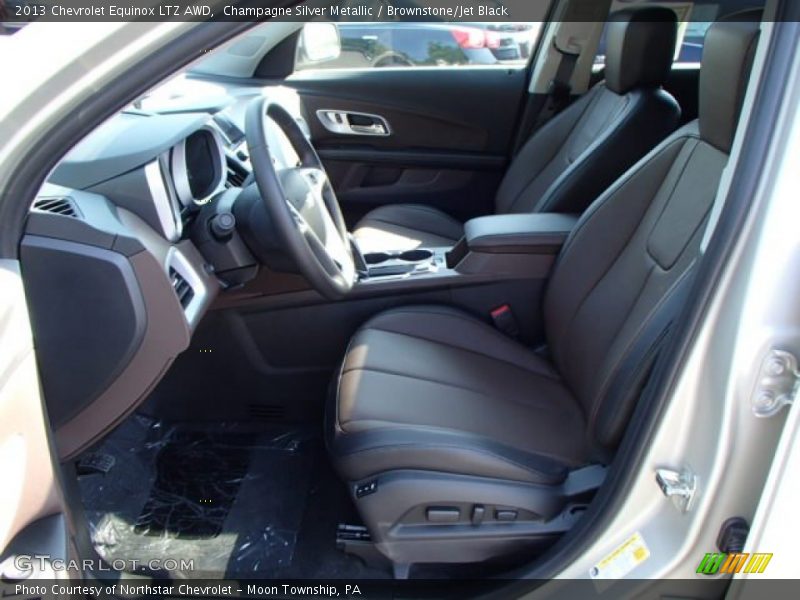 Champagne Silver Metallic / Brownstone/Jet Black 2013 Chevrolet Equinox LTZ AWD