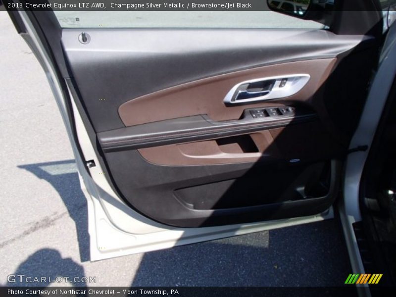 Champagne Silver Metallic / Brownstone/Jet Black 2013 Chevrolet Equinox LTZ AWD