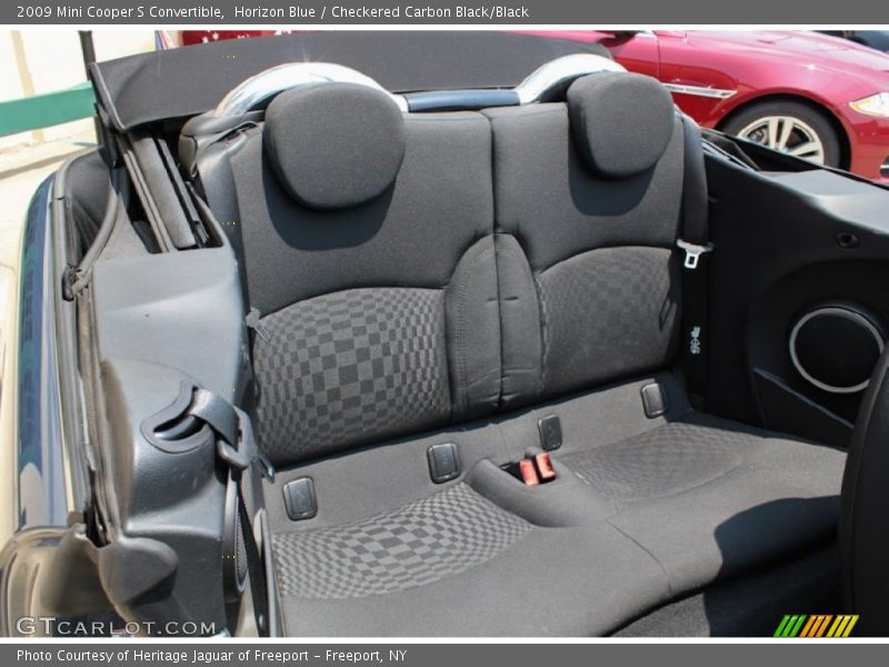 Horizon Blue / Checkered Carbon Black/Black 2009 Mini Cooper S Convertible