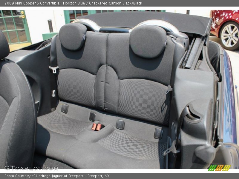 Horizon Blue / Checkered Carbon Black/Black 2009 Mini Cooper S Convertible