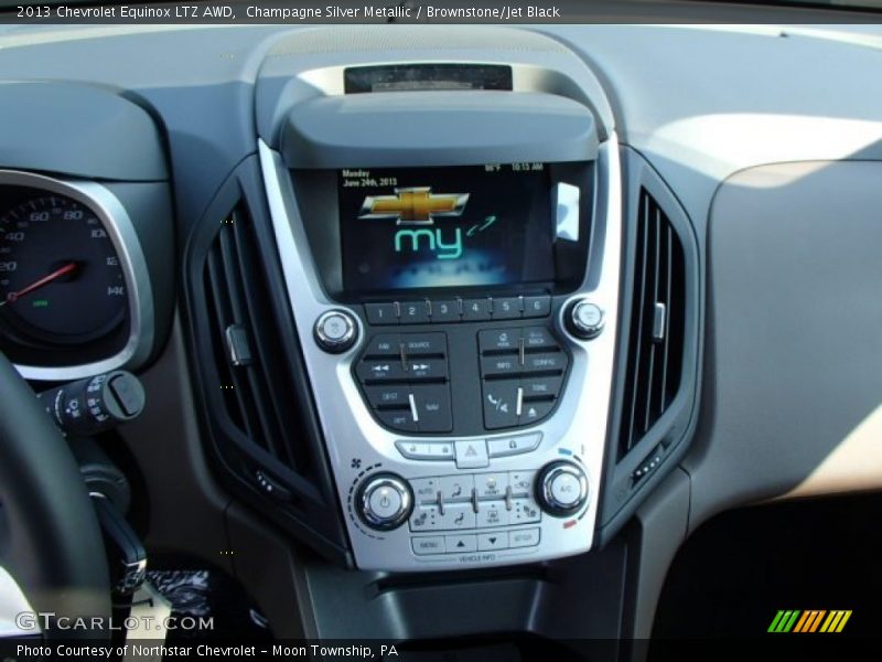 Champagne Silver Metallic / Brownstone/Jet Black 2013 Chevrolet Equinox LTZ AWD