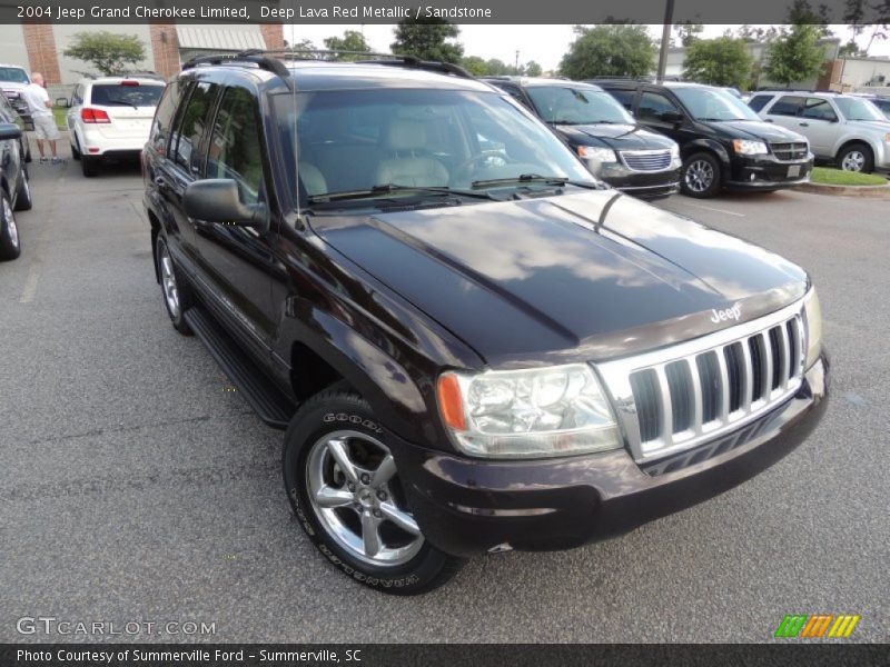 Deep Lava Red Metallic / Sandstone 2004 Jeep Grand Cherokee Limited