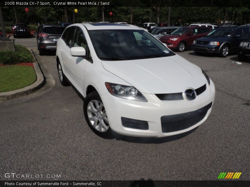 Crystal White Pearl Mica / Sand 2008 Mazda CX-7 Sport