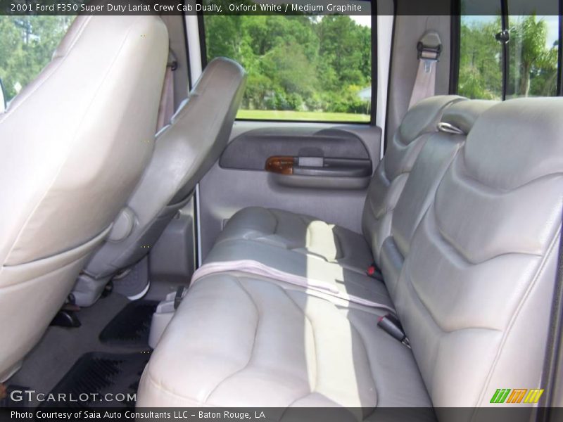 Oxford White / Medium Graphite 2001 Ford F350 Super Duty Lariat Crew Cab Dually